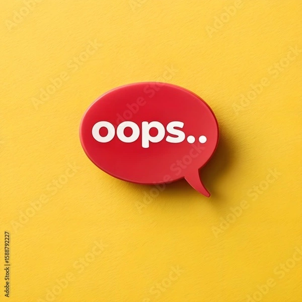 Obraz "Oops..." Speech Bubble