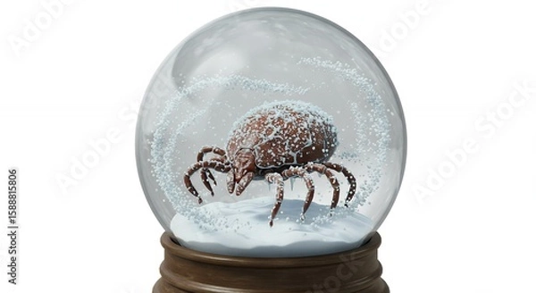 Obraz Small arachnid snow globe display