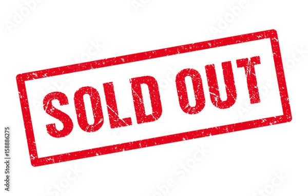 Obraz Red sold out vector stamp.