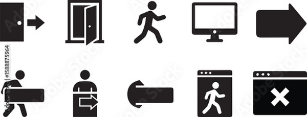 Fototapeta Logout Vector | User Sign-Out and Session End Icon Illustration