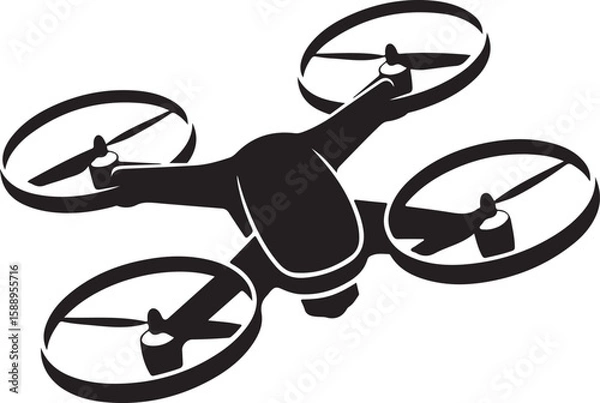 Fototapeta Flying Drone Silhouette Vector

Quadcopter Technology Illustration

Remote-Controlled Drone Design

Modern Drone in Flight Graphic

Aerial Drone Silhouette Art
