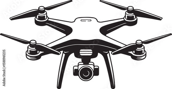 Fototapeta Flying Drone Silhouette Vector

Quadcopter Technology Illustration

Remote-Controlled Drone Design

Modern Drone in Flight Graphic

Aerial Drone Silhouette Art