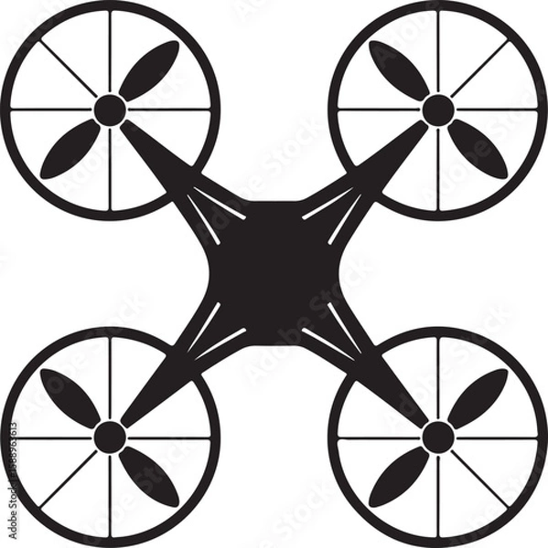 Fototapeta Flying Drone Silhouette Vector

Quadcopter Technology Illustration

Remote-Controlled Drone Design

Modern Drone in Flight Graphic

Aerial Drone Silhouette Art