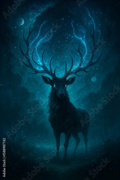 Fototapeta Celestial Stag in the Dreamlight Forest