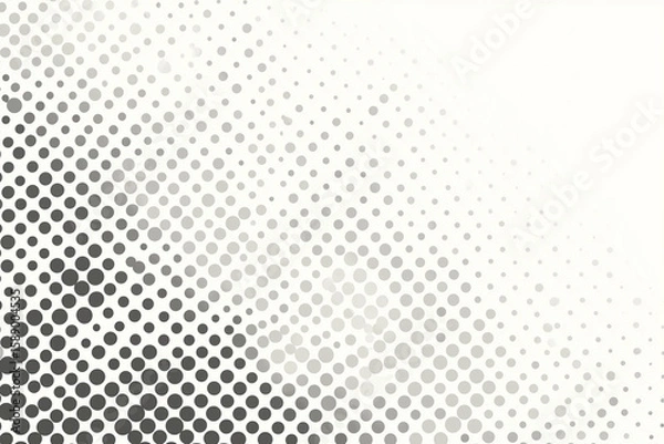 Fototapeta Black and White Halftone Dot Gradient Background