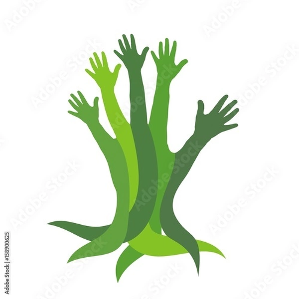 Fototapeta дерево из рук