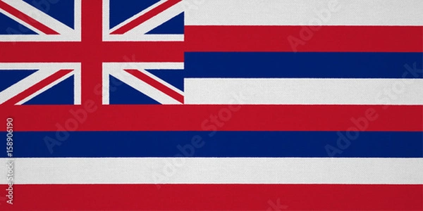 Obraz Hawaii flag with fabric texture