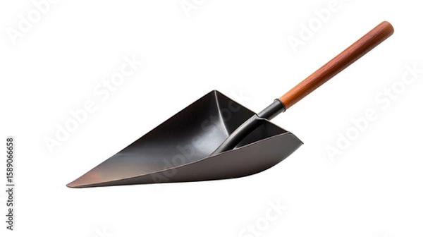 Obraz Hand dustpan with long handle Transparent background, PNG file