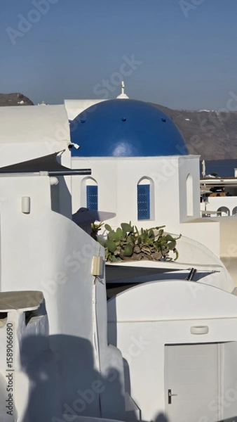 Obraz church in santorini