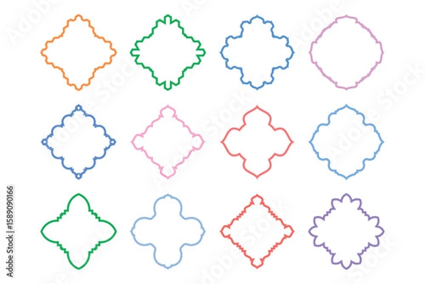 Obraz  Badges and Emblems Design double Line- SET 12