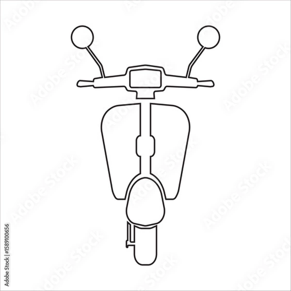 Obraz scooter icon in line style