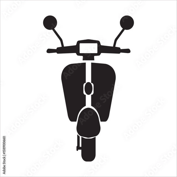 Obraz scooter icon in flat style