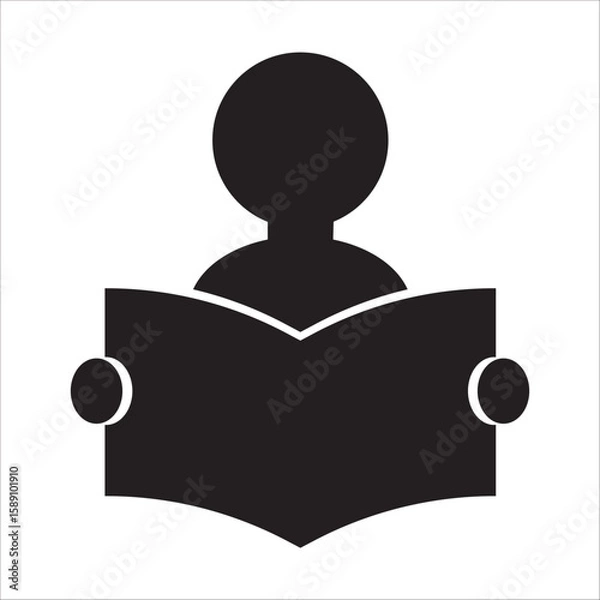 Obraz read icon in flat style, vector illustration of a crown