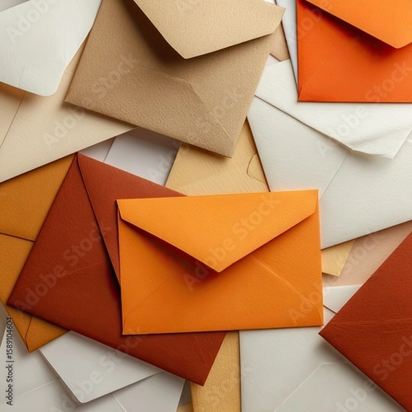 Obraz Colorful envelopes piled high (1)