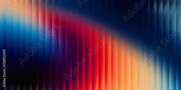 Fototapeta Vibrant fractal gradient abstract background with deep blue red and orange tones modern minimalist digital art for design and branding

