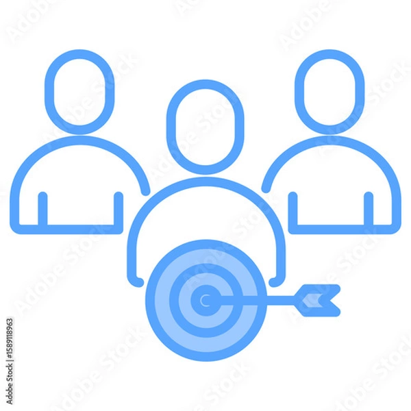 Obraz Team Goals Blue Icon