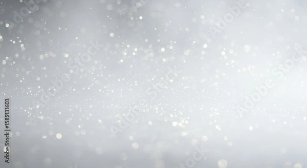 Obraz Elegant White Background with Bokeh Lights, Subtle Fog, and Soft Sparkle