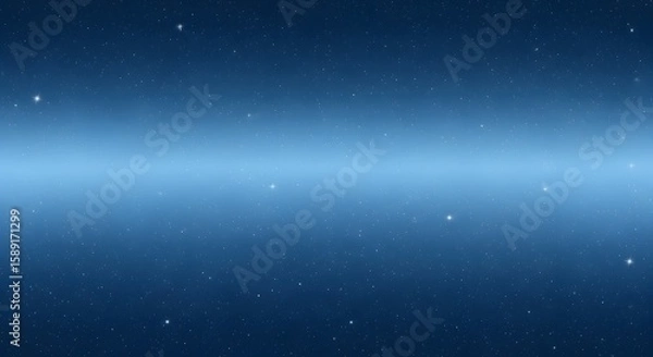Obraz Blue gradient background with scattered white star particles