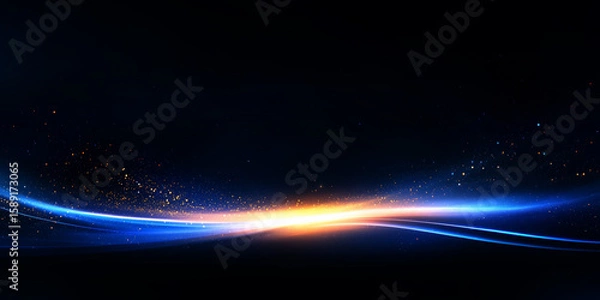 Obraz Technological light and particle background