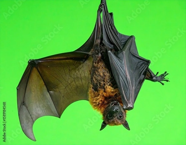 Fototapeta Bat hanging upside down