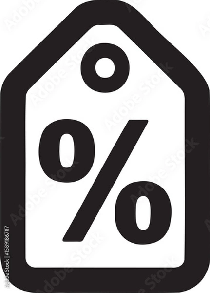Fototapeta Discount  icon vector illustration isolated On Transparent Background