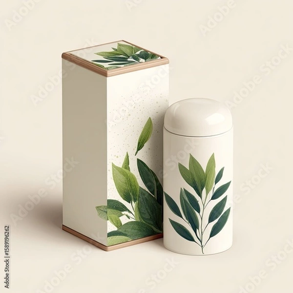 Fototapeta Product packaging with a botanical theme