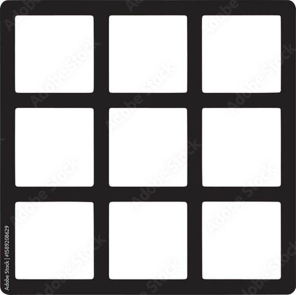 Obraz Grid view & List view icon vector illustration isolated On Transparent Background