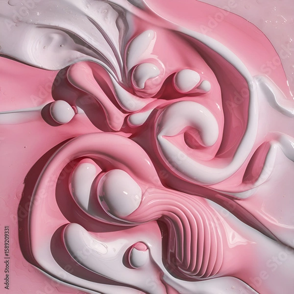 Obraz abstract fractal background with circles