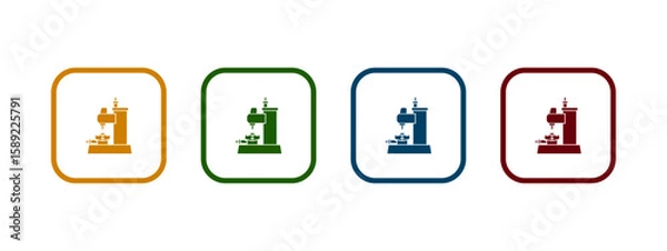 Fototapeta milling machine icon vector illustration. milling machine icon in different color design.