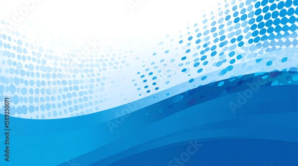 Fototapeta abstract blue background with waves