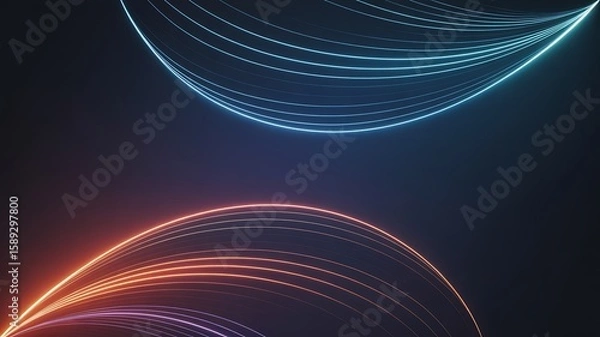 Fototapeta abstract, backdrop, background, curve, design, digital, energy, futuristic, glow, gradient