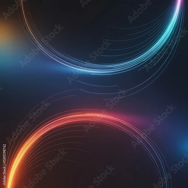 Fototapeta abstract, backdrop, background, curve, design, digital, energy, futuristic, glow, gradient