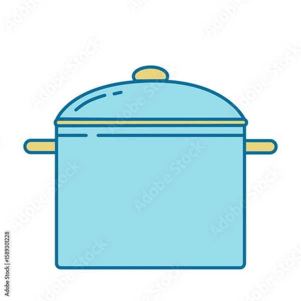 Obraz cooking pot isolated on white