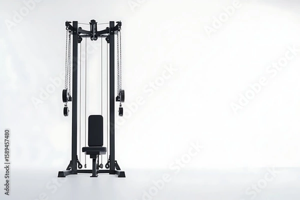 Obraz Gym Equipment for Strength Training in Fitness Studio. Weight Machine for Building Muscles
