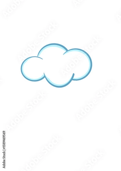 Fototapeta A cloud on a white background