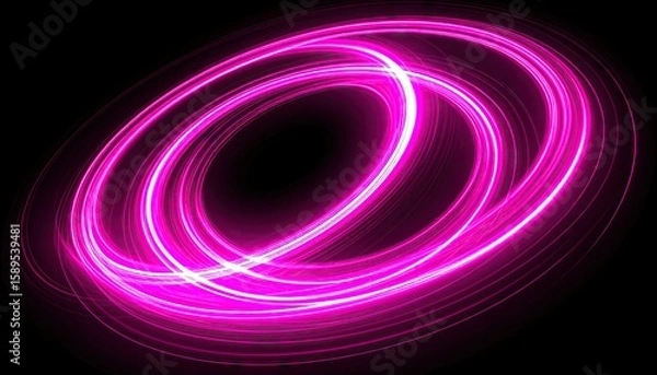 Obraz Abstract swirling pink light circles