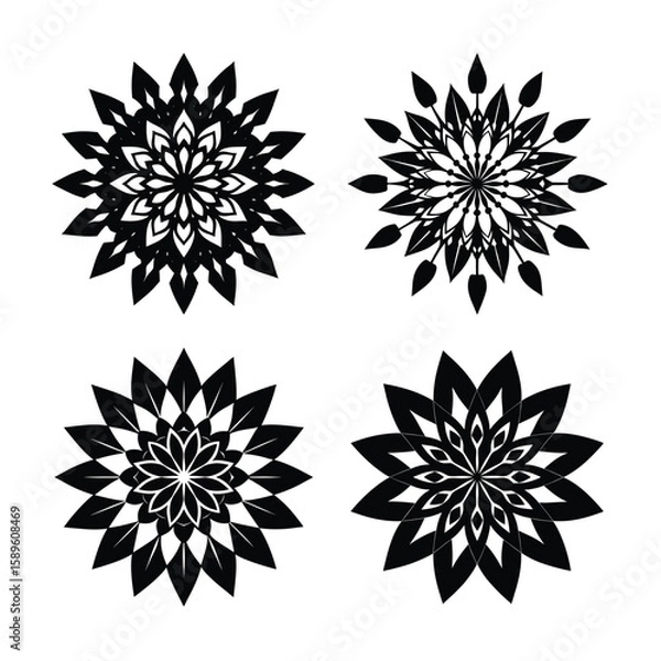 Fototapeta Beautiful Flower Mandala Bundle