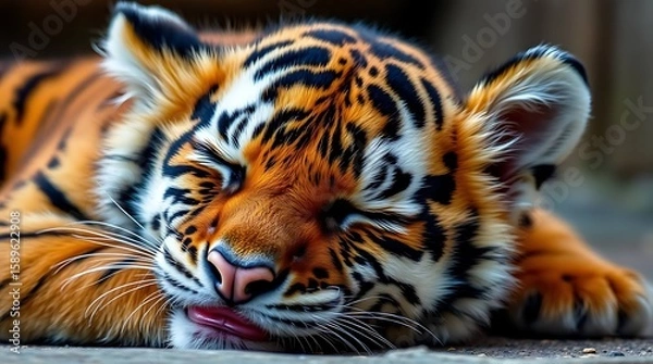 Obraz A tiger taking a nap