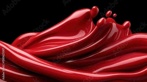 Fototapeta Red Liquid Flow Abstract
