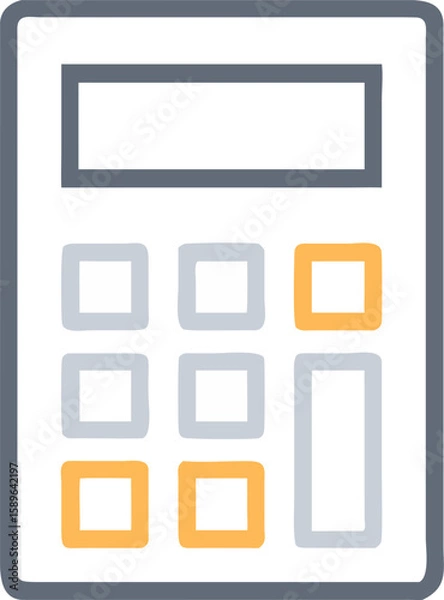 Fototapeta Minimalistic calculator icon for finance and accounting 01