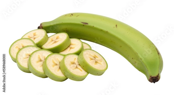 Fototapeta Isolated Green Banana