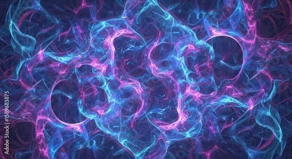 Obraz Vibrant Cosmic Nebula Swirls Abstract Digital Art with Glowing Energy and Ethereal Textures