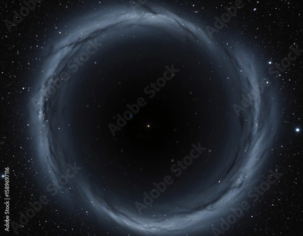 Obraz realistic digital rendering of a black hole with swirling accretion disk