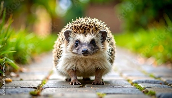 Obraz Cute hedgehog on a pathway