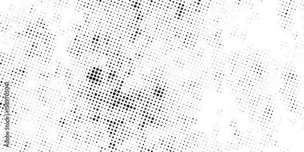 Obraz Dot pattern texture, abstract circle black and white halftone dot background