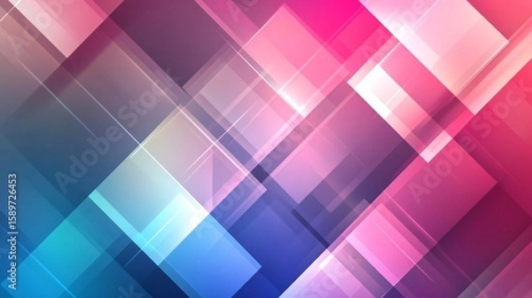 Fototapeta Elegant Overlap Intersecting Translucent Triangles in Harmony
