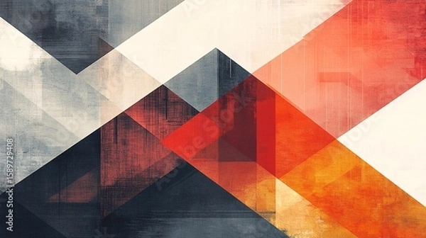 Fototapeta Elegant Overlap Intersecting Translucent Triangles in Harmony