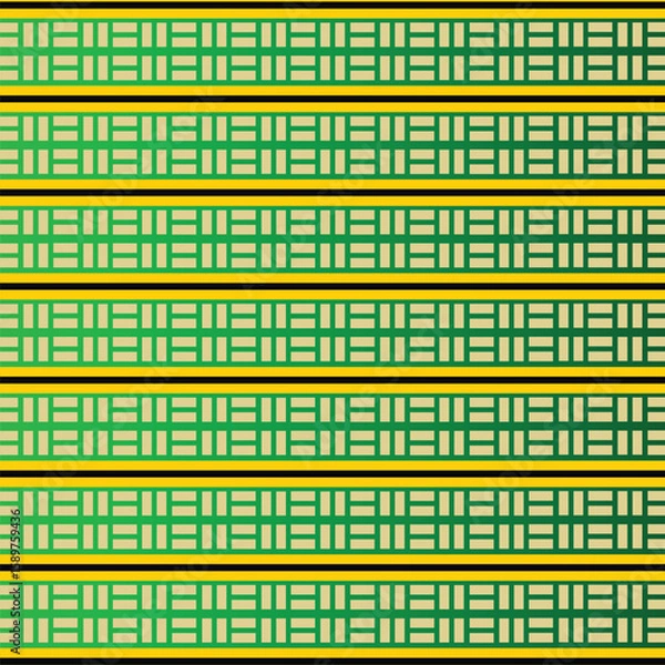 Fototapeta Simple Geometric Maze Like Pattern for Fabric