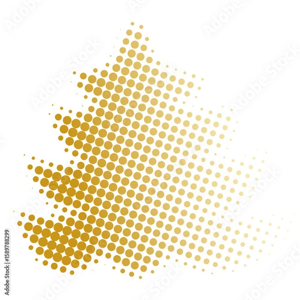 Fototapeta Christmas tree vector halftone illustration, PNG 