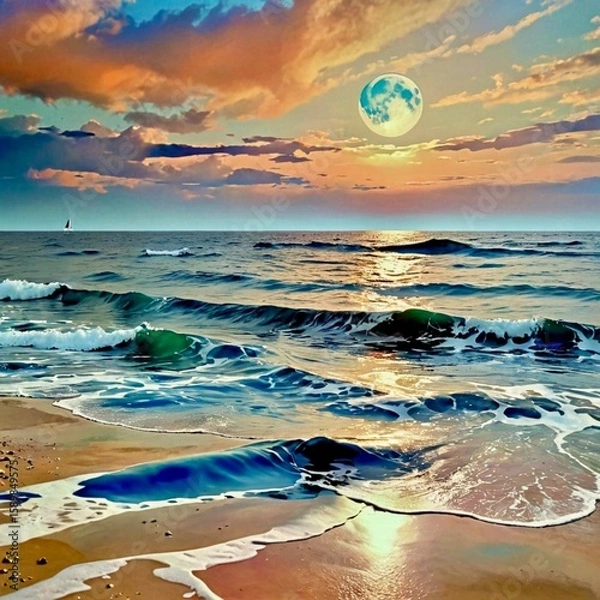 Obraz sunset on the beach